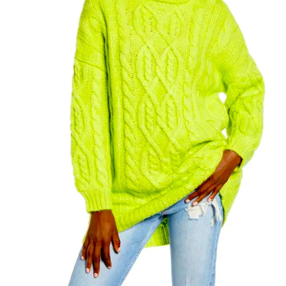 Like Green Moon River Oversized Sweater